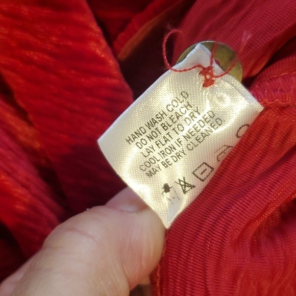 Vacate Coastal Crushed Red Velvet Wrap Dress SZ XS - Picture 9 of 9